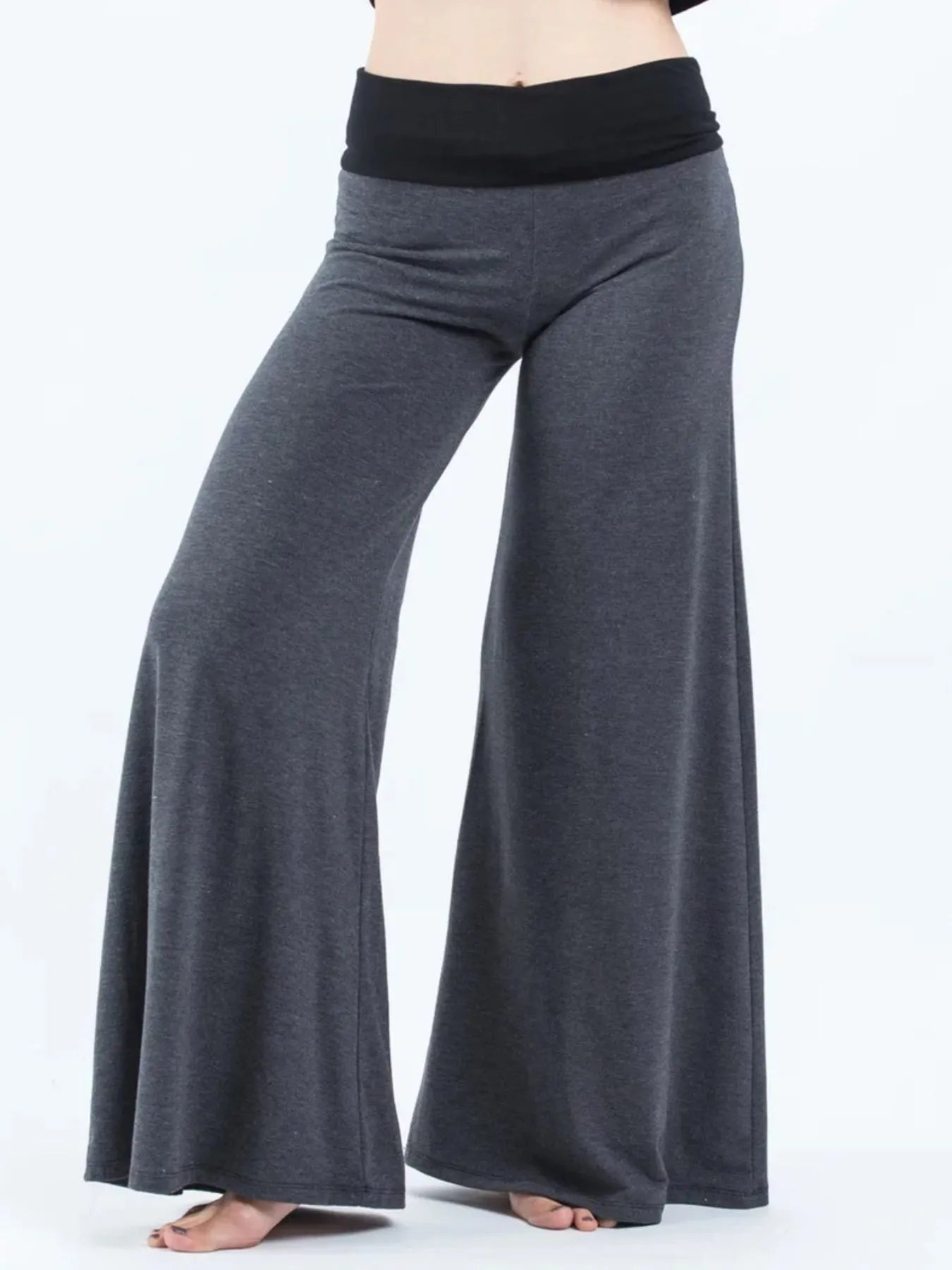 Women's wide leg yoga pants side view