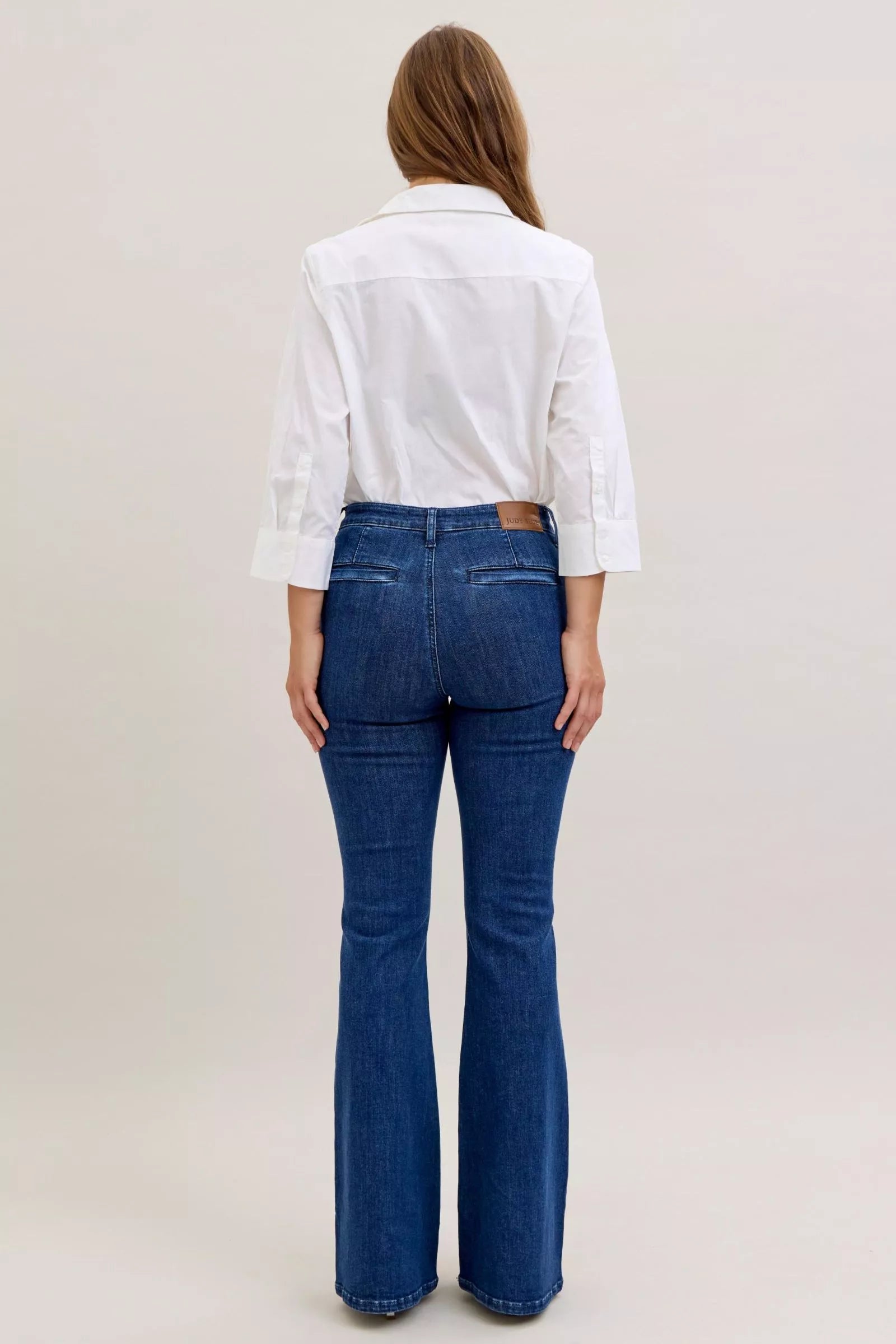 Judy Blue flare jeans back view